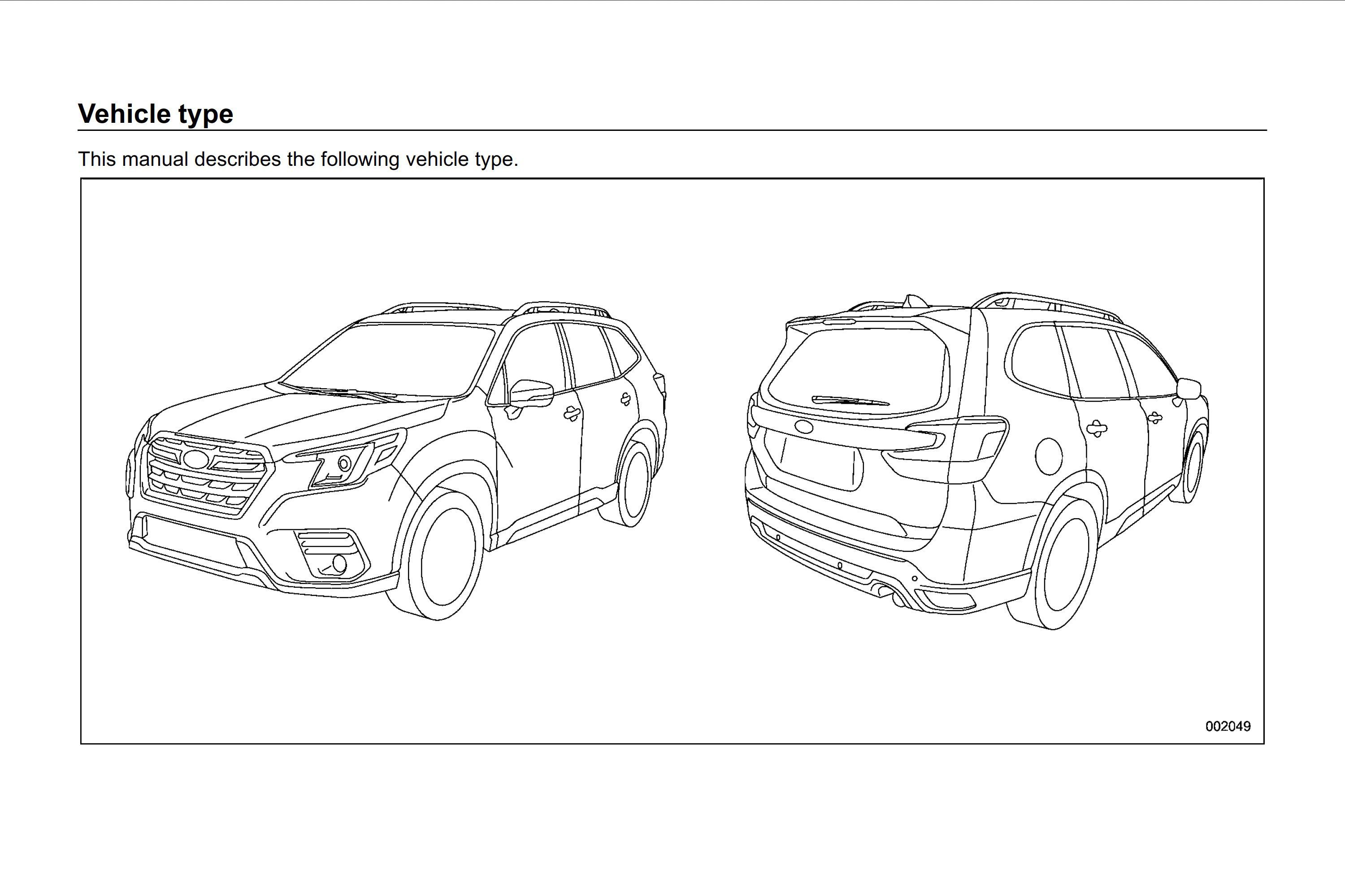 2024 subaru forester owner's manual