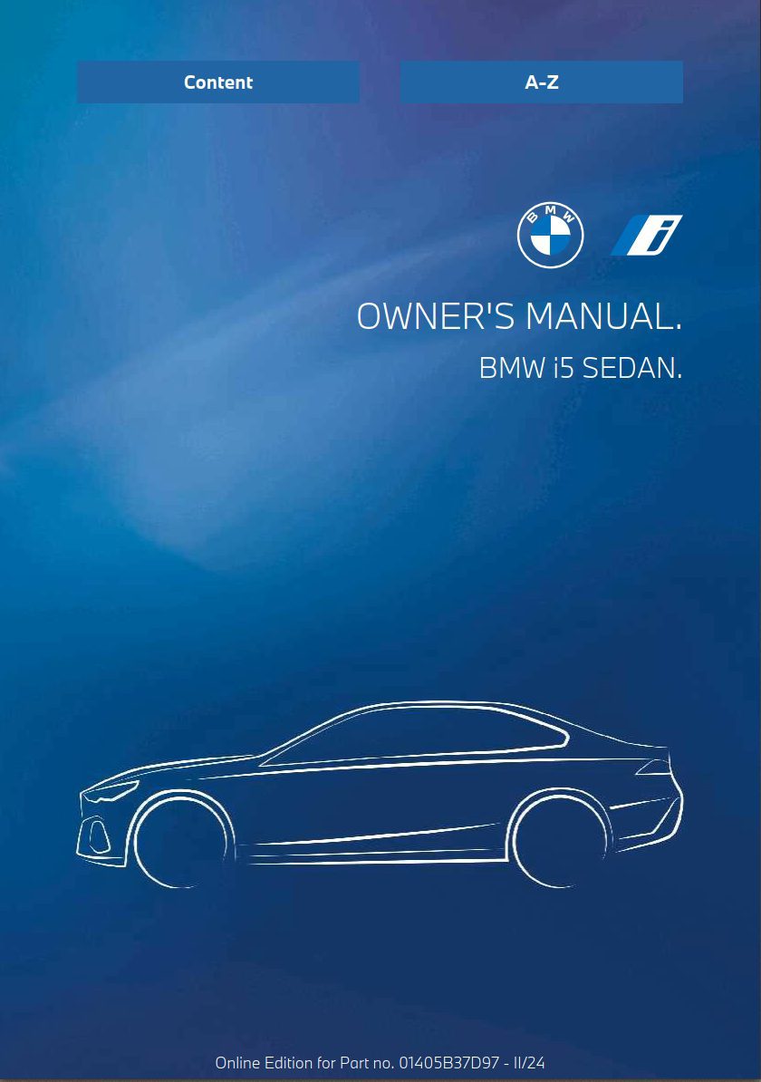 2025 bmw i5 owner's manual