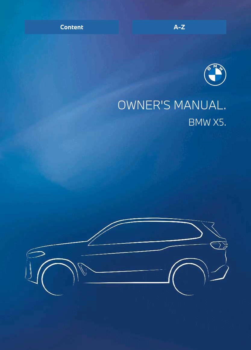 2025 bmw x5 owner's manual