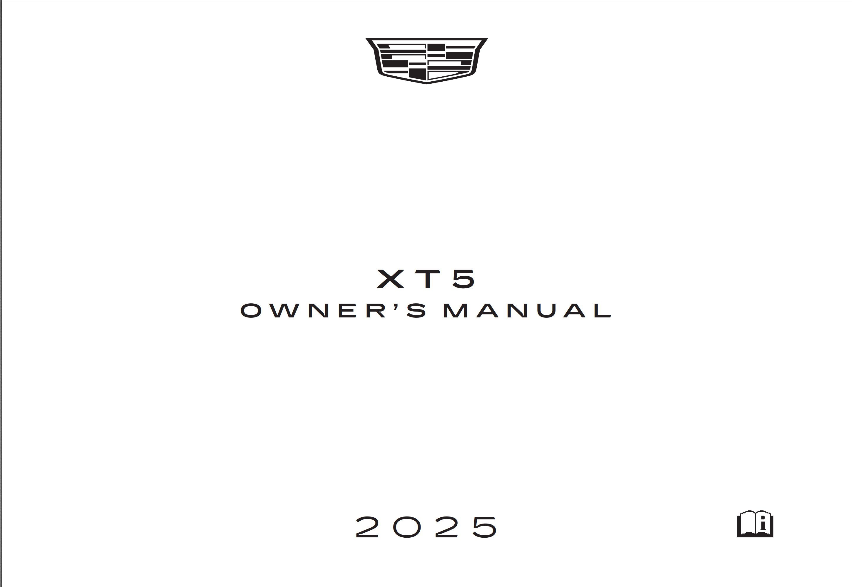 2025 cadillac xt5 owner's manual