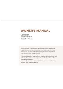 2025 genesis g90 owner's manual