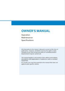 2025 hyundai tucson owner's manual