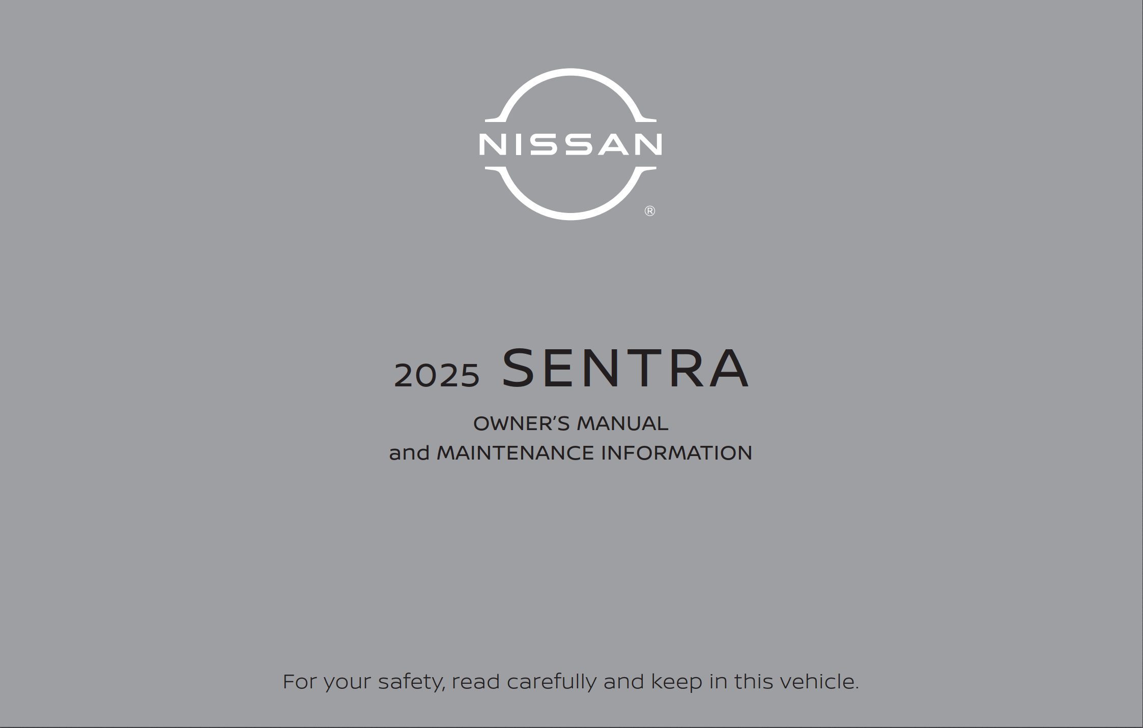 2025 nissan sentra owner's manual