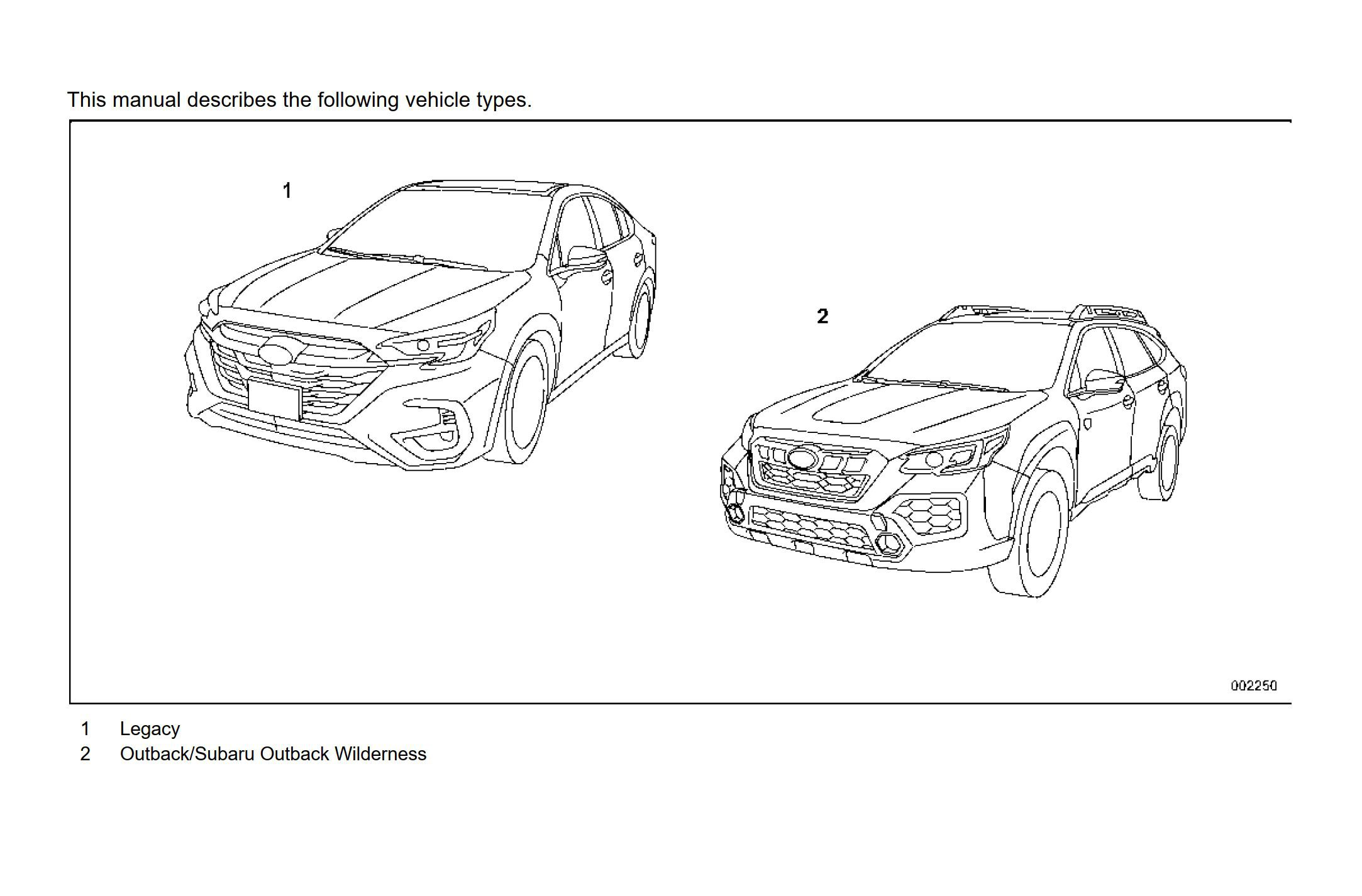 2025 subaru legacy owner's manual