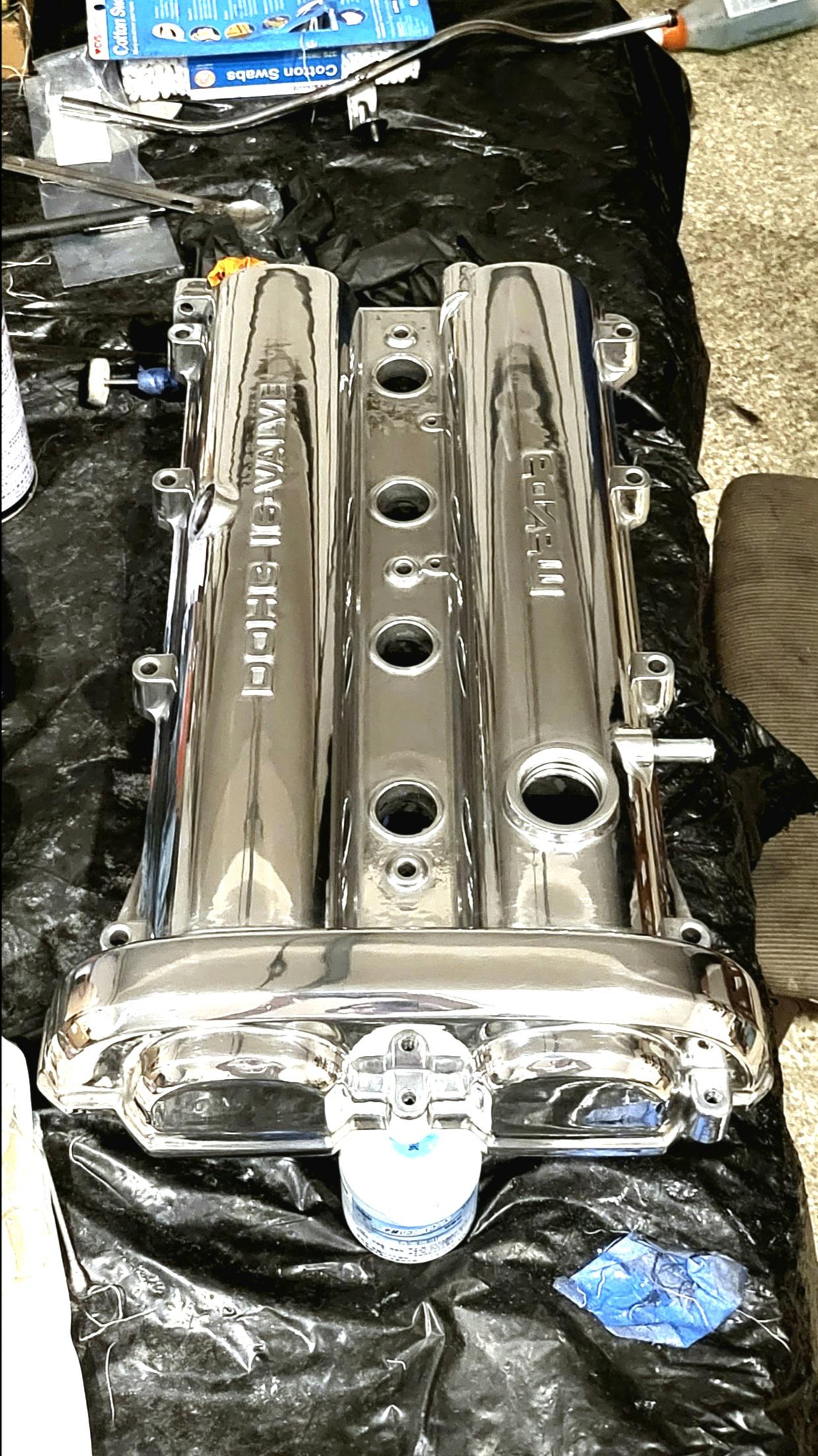 how to polish the valve cover