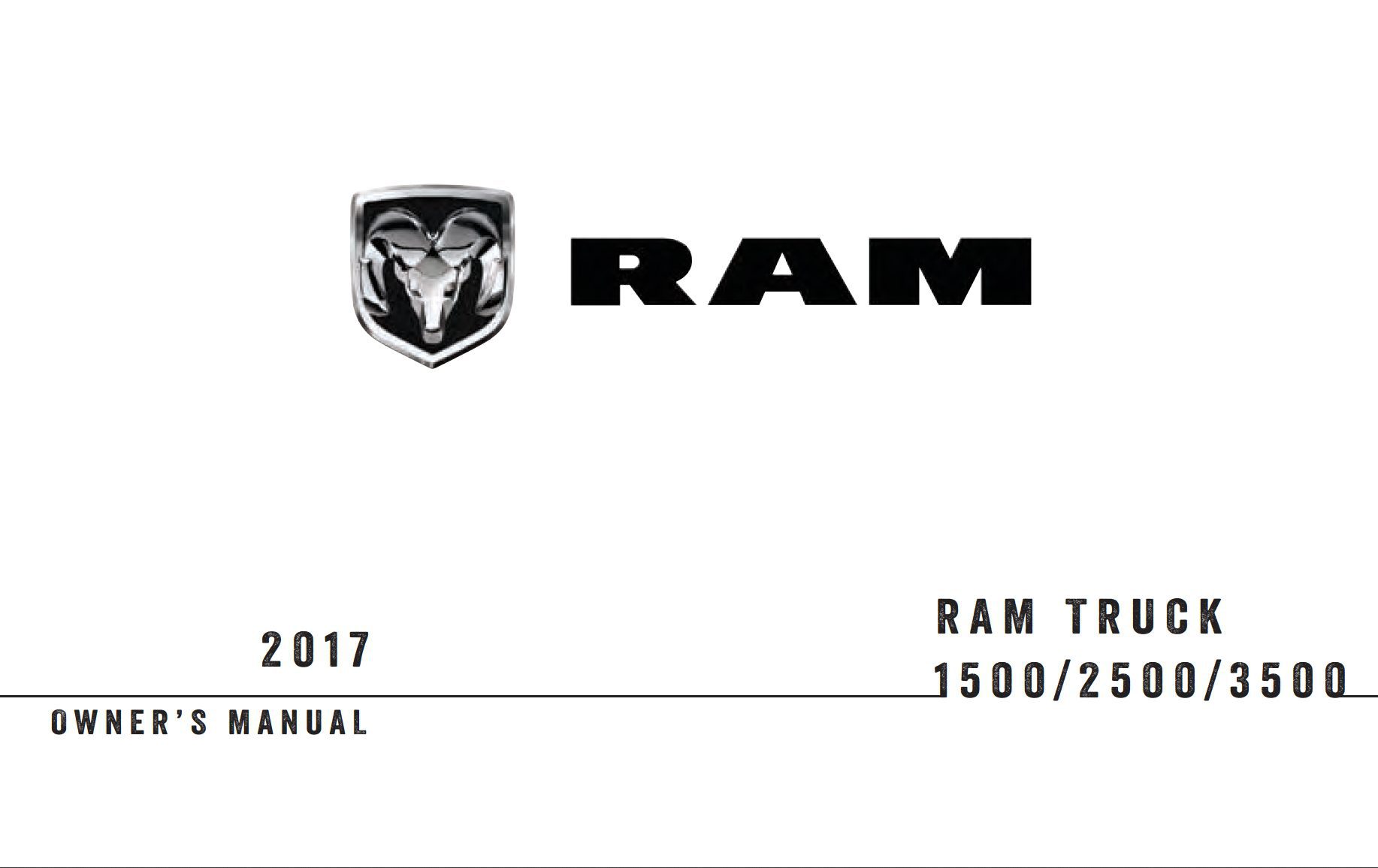 ram truck 1500 2500 3500 owner manual