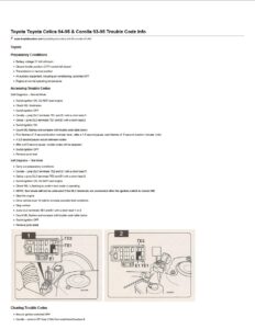 toyota celica1994 1995 corolla1993 1995 malfunction codes list