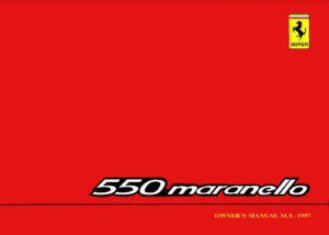 1997 ferrari 550 maranello owner manual