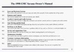 1998 gmc savana owner's manual