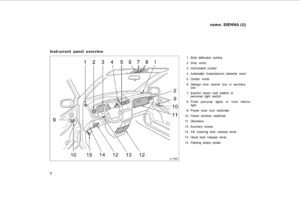 1998 toyota sienna owner's manual