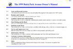 1999 buick park avenue owner's manual