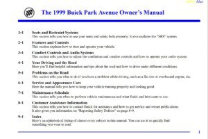 1999 buick park avenue owner's manual