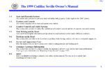 1999 cadillac seville owner's manual