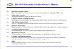 1999 chevrolet cavalier owner's manual