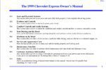 1999 chevrolet express owner's manual