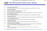 1999 chevrolet tracker owner's manual