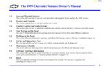 1999 chevrolet venture owner's manual