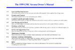 1999 gmc savana owner's manual