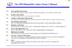 1999 oldsmobile cutlass owner's manual