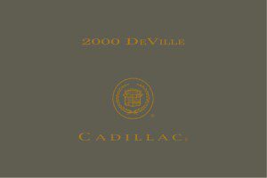 2000 cadillac deville owner's manual