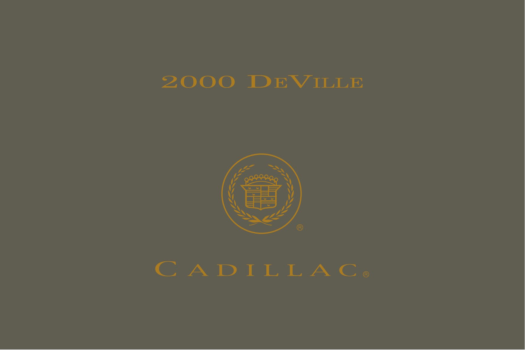 2000 cadillac deville owner's manual