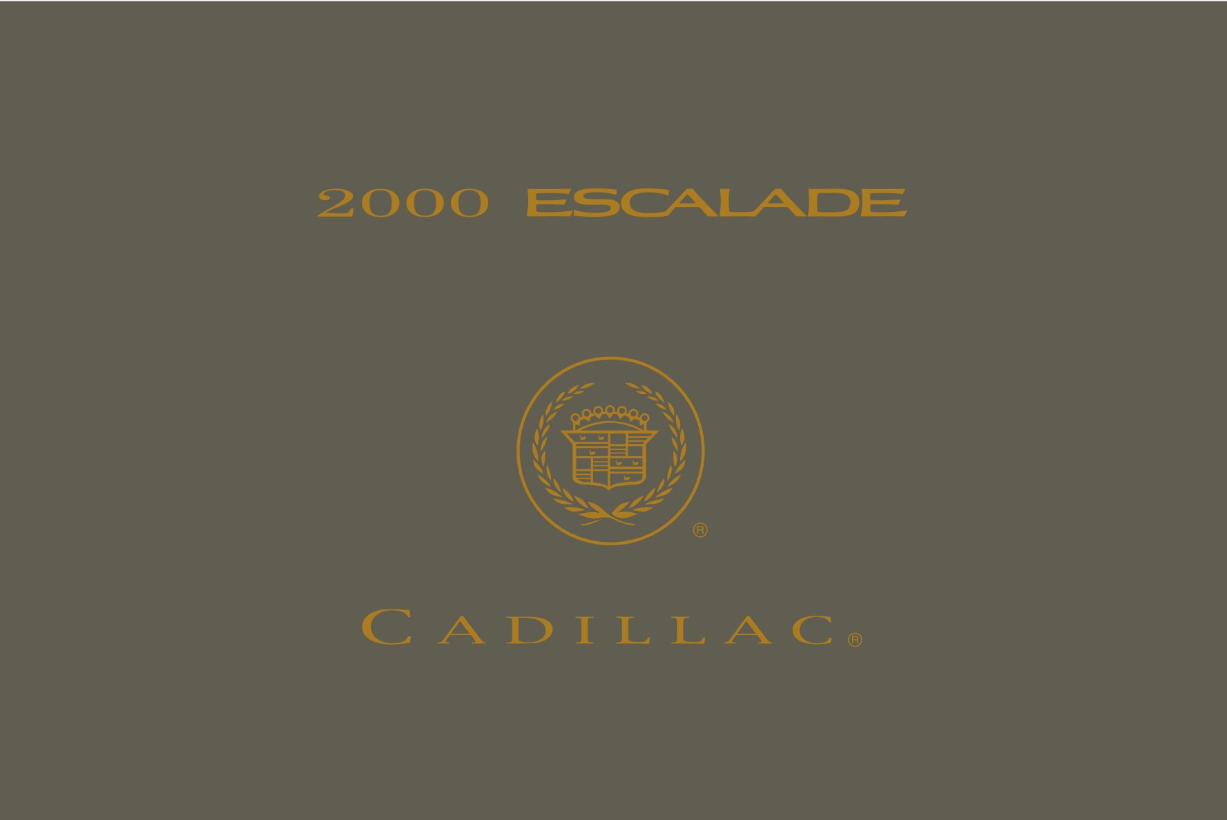 2000 cadillac escalade owner's manual