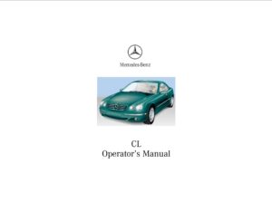 2000 mercedes benz cl class owner's manual