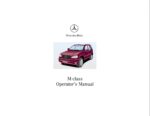 2000 mercedes benz m class owner's manual