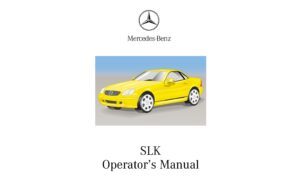 2000 mercedes benz slk class owner's manual