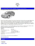 2000 volvo s80 owner's manual