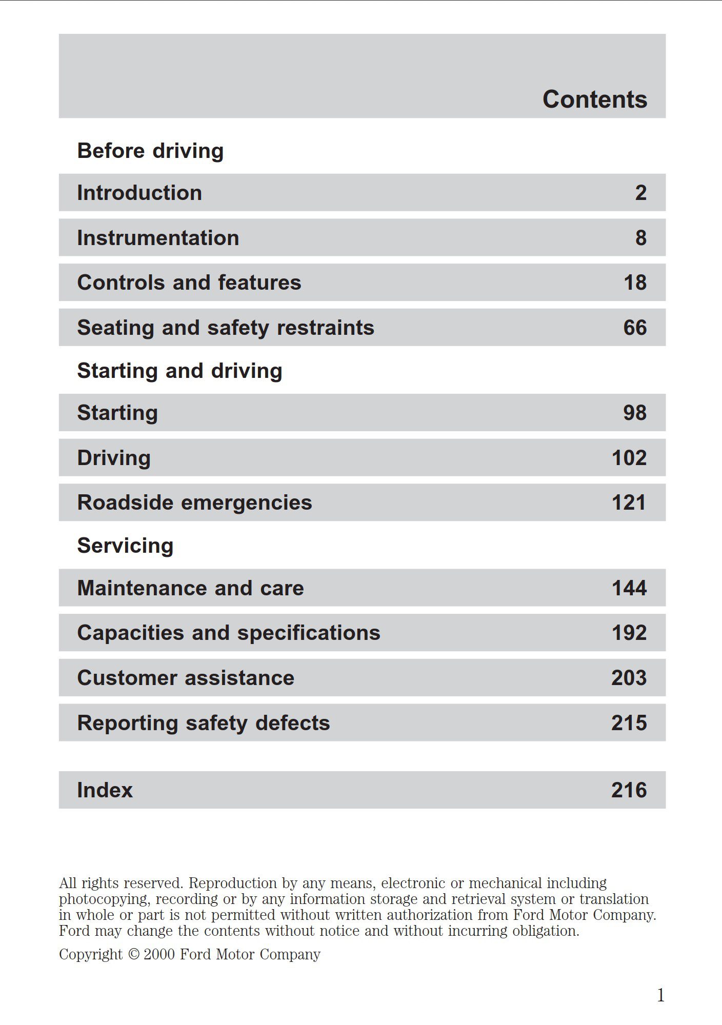 2001 ford e150 owner's manual