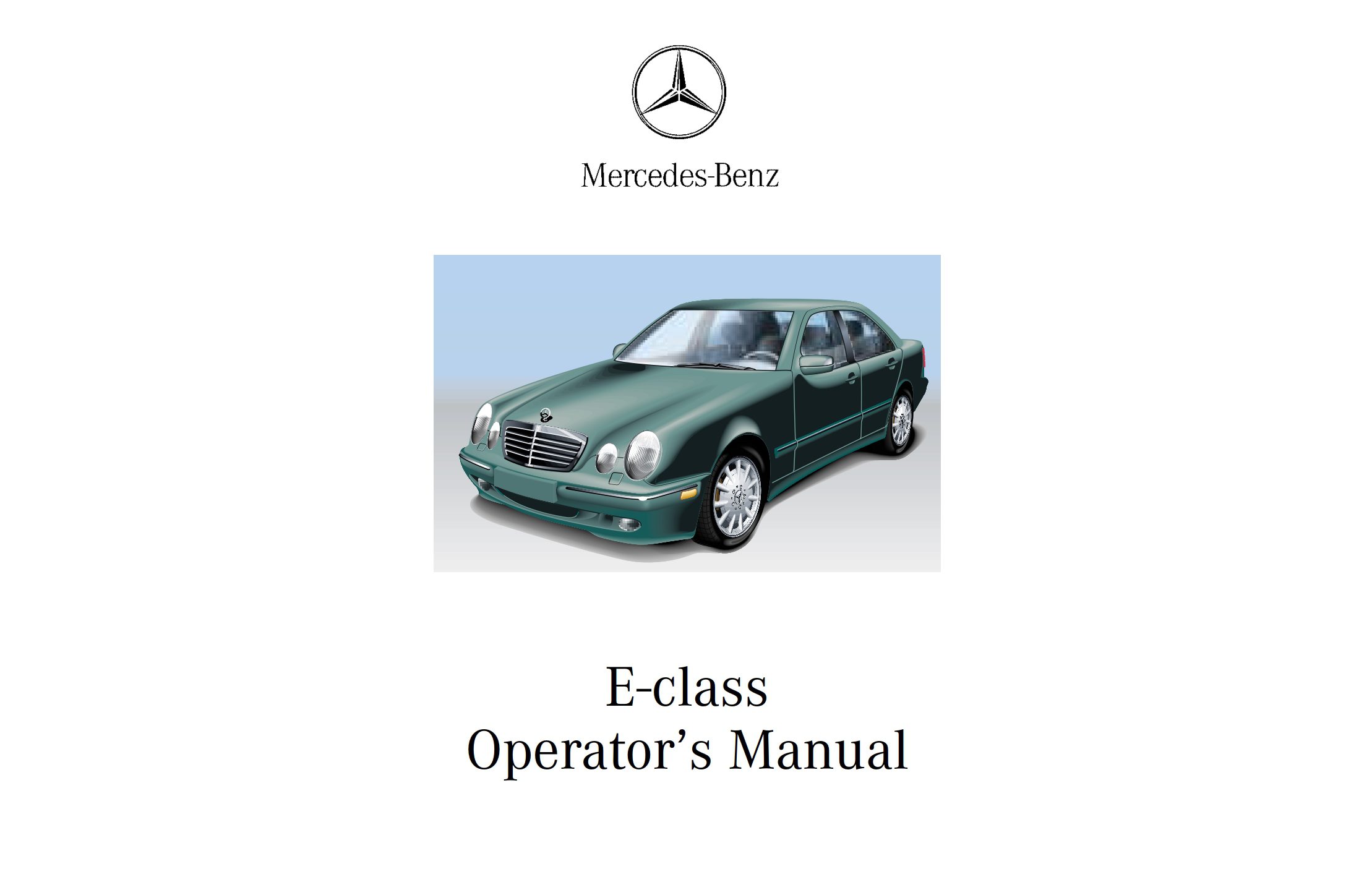 2001 mercedes benz e class owner's manual