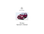 2001 mercedes benz m class owner's manual