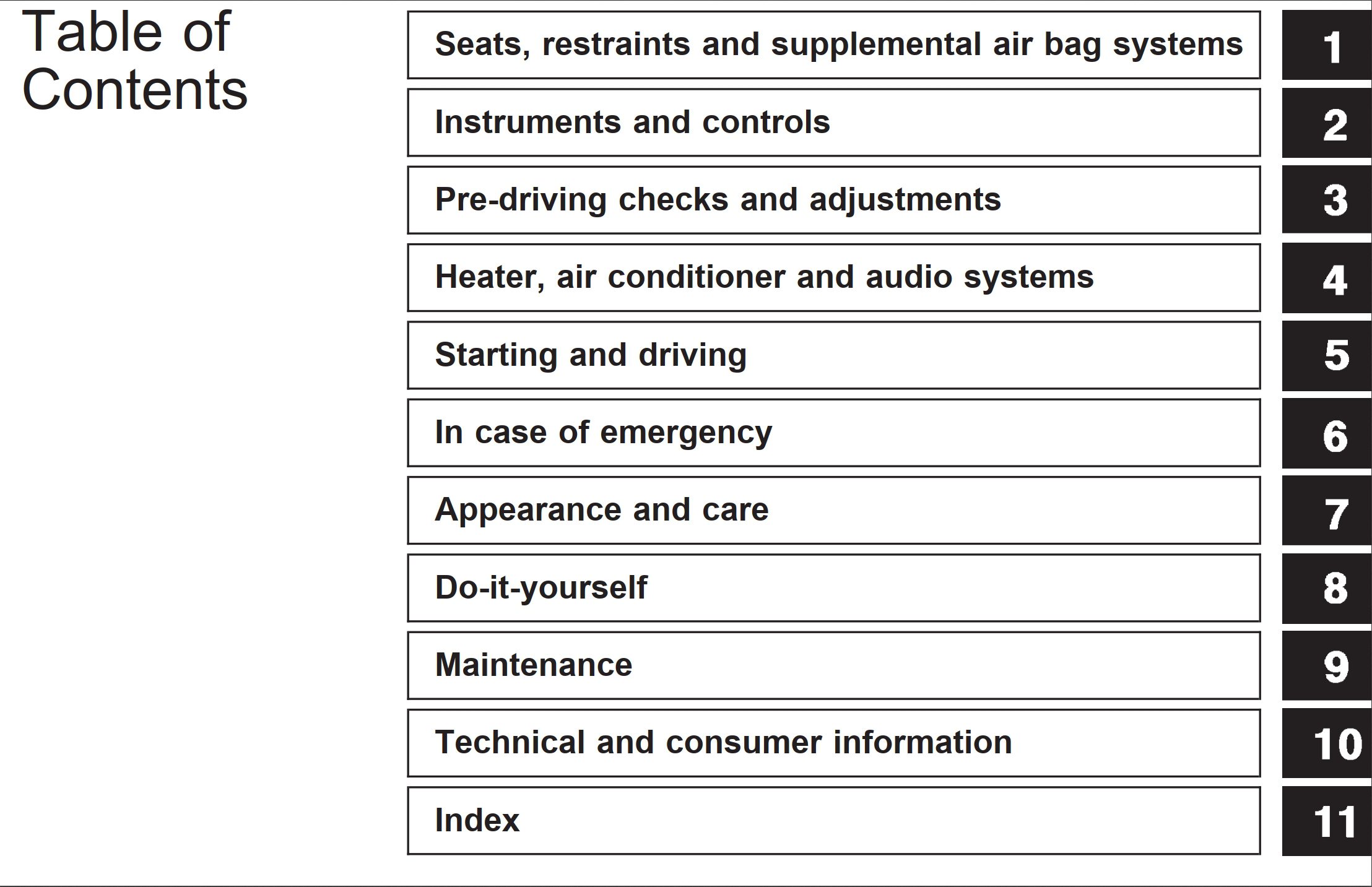 2001 nissan maxima owner's manual