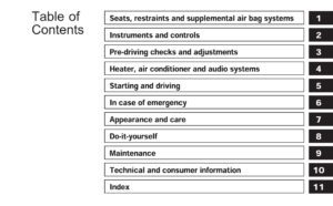 2001 nissan sentra owner's manual