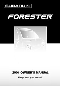 2001 subaru forester owner's manual