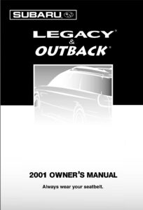 2001 subaru legacy owner's manual