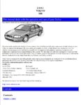 2001 volvo s80 owner's manual