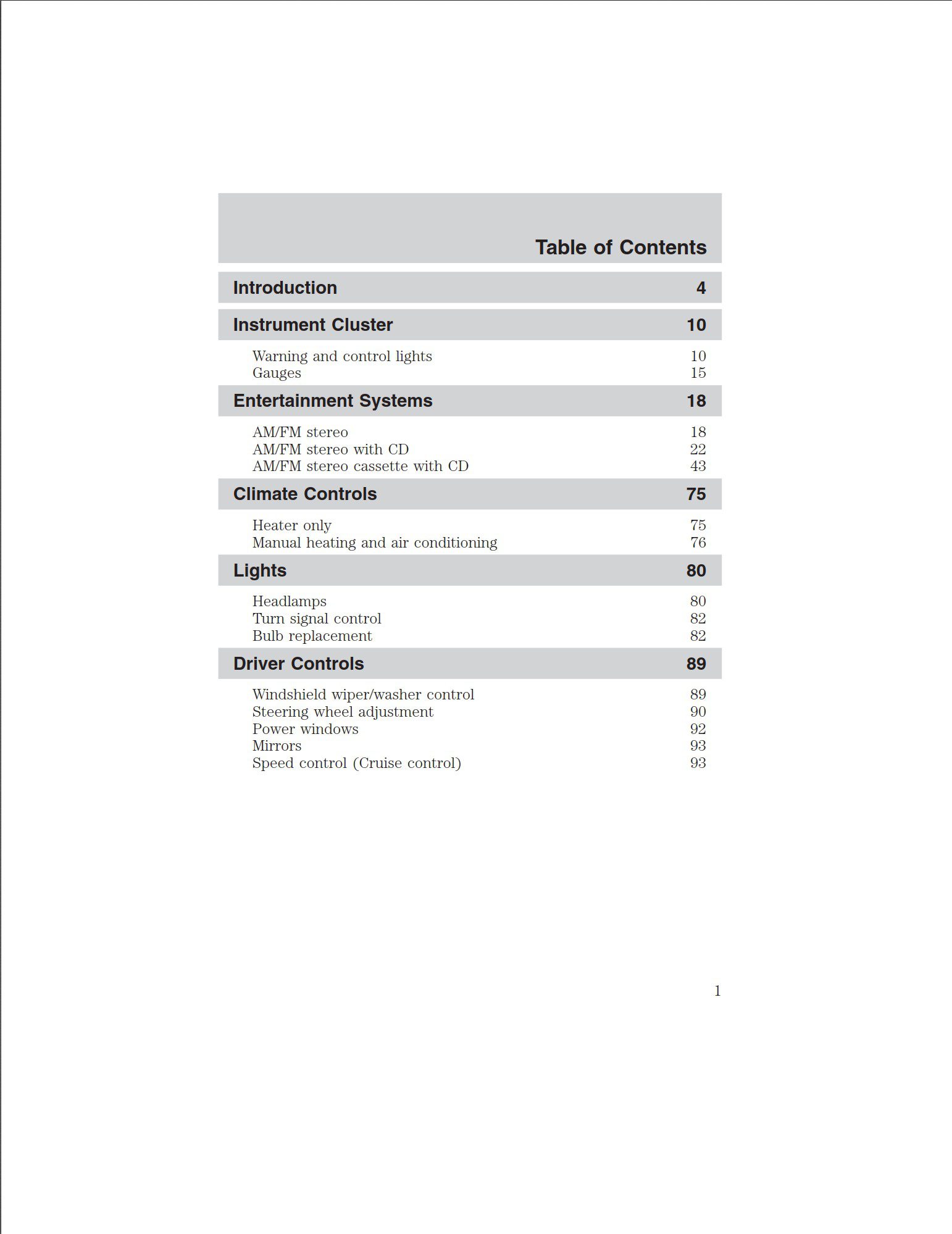 2002 ford ranger owner's manual