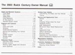 2003 buick century owner's manual