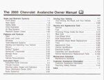 2003 chevrolet avalanche owner's manual