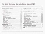 2003 chevrolet corvette owner's manual