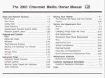 2003 chevrolet malibu owner's manual