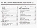 2003 chevrolet suburban owner's manual