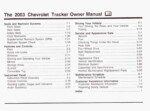 2003 chevrolet tracker owner's manual