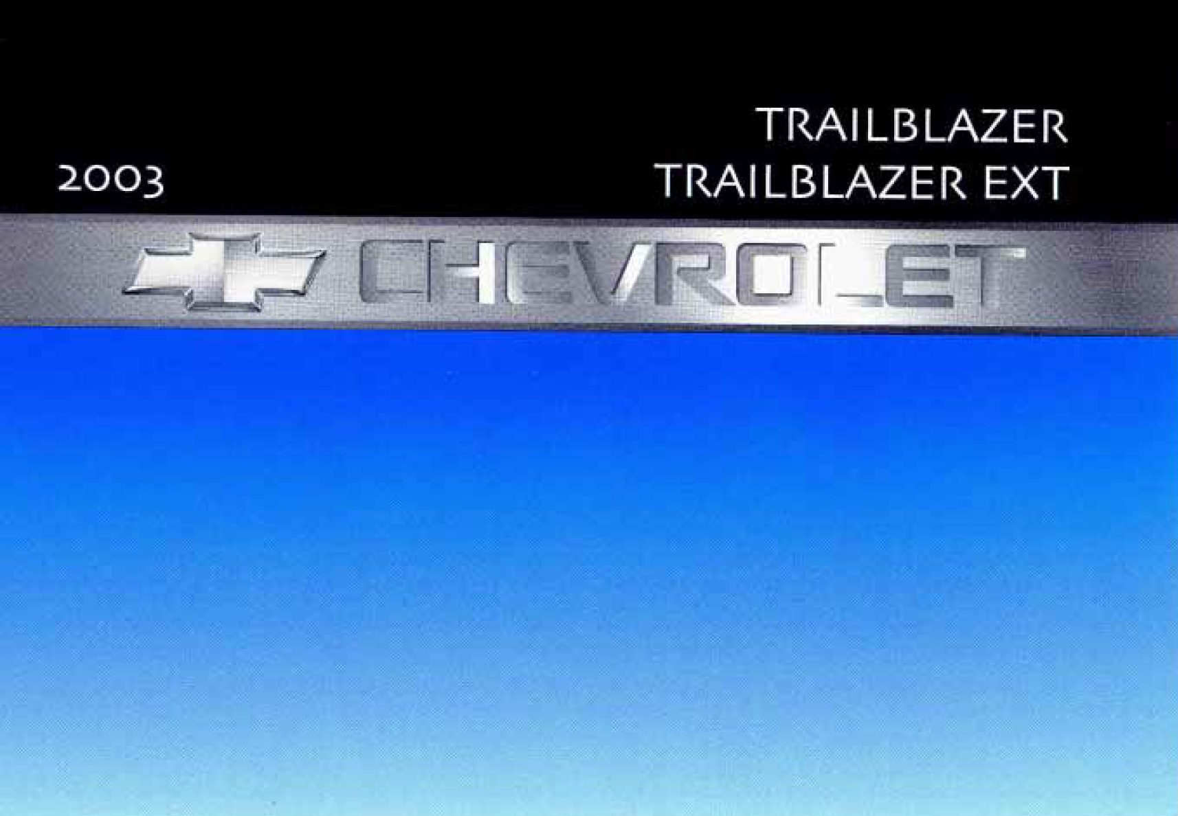 2003 chevrolet trailblazer owner's manual