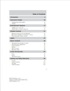 2003 ford explorer owner's manual