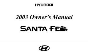 2003 hyundai santa fe owner's manual