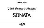 2003 hyundai sonata owner's manual