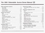 2003 oldsmobile aurora owner's manual